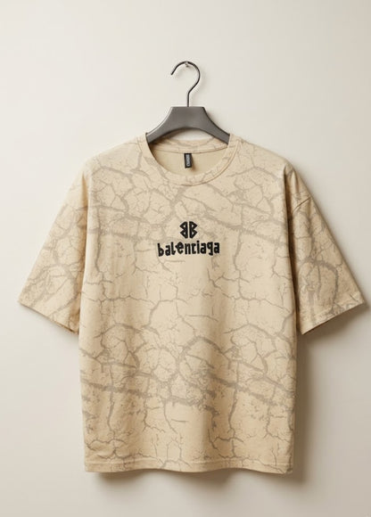 oversized cracked texture t-shirt premium casual wear
