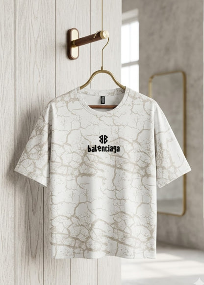 oversized cracked texture t-shirt premium casual wear